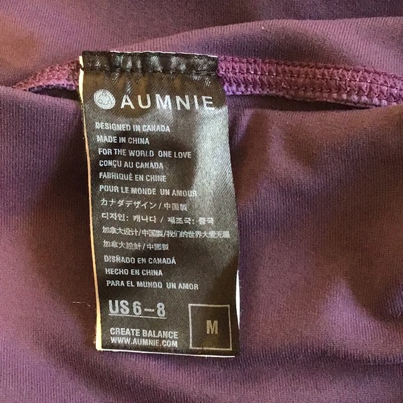 Aumnie Purple Mesh Leggings Size M - Picture 3 of 6
